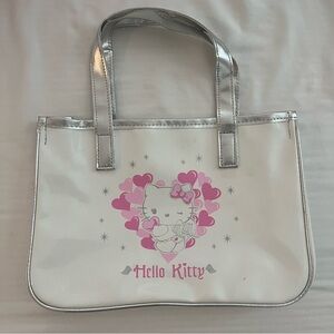 Hello Kitty Silver and White Tote with Elegant Design